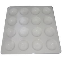 Square Ceramic White Egg Tray-16 Tray